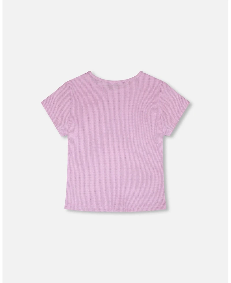 Deux par Deux Little Girls Crinkle Jersey T-Shirt