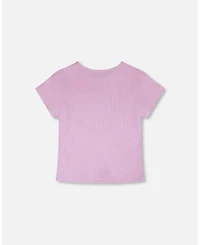 Deux par Deux Little Girls Crinkle Jersey T-Shirt