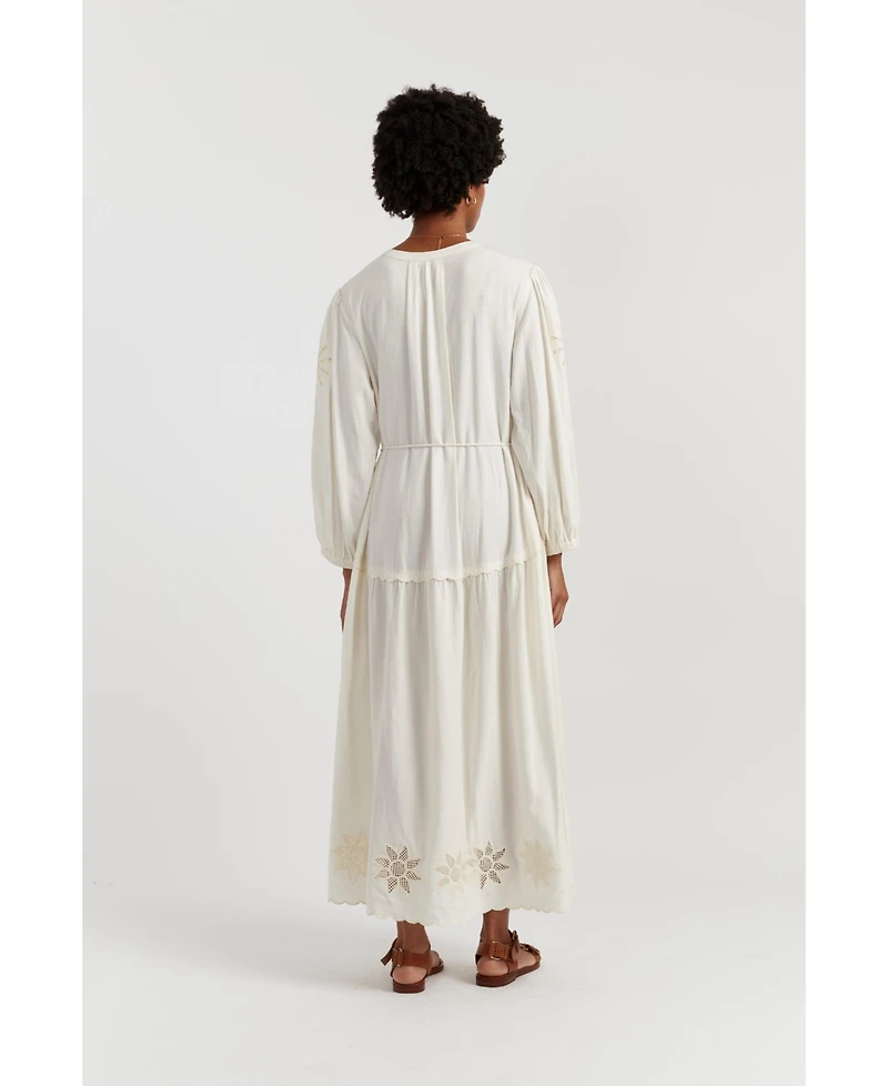 Chinti & Parker Women's Sienna Linen-Blend Broderie Dress