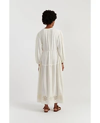 Chinti & Parker Women's Sienna Linen-Blend Broderie Dress