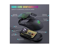 Risokeys Rgb Backlit Wired Gaming Mouse, 6-Button Ergonomic with 3600 Dpi Adjustable, for Pc Gamers, Office Use, Compatible with Windows,Mac & Linux
