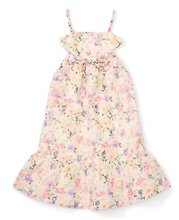 CeCe Girls' 7-16 Self-Tie Waist Maxi Dress