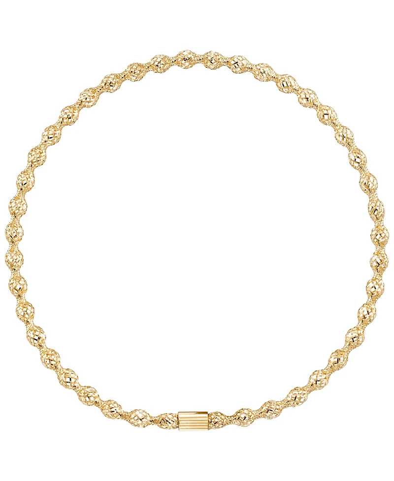 Macy's Flexible Open Work Stretch Round Bracelet in 10k Yellow Gold