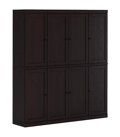 Palace Imports Premium 100% Solid European Oak Hardwood Modular Dining Room Cabinet with Shaker Doors – 64" Wide, 71.5" Tall
