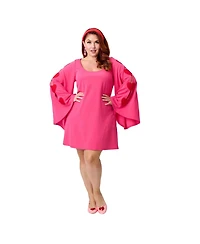 Smak Parlour Plus Size Angel Sleeve Downtown Scene Mini Fit & Flare Dress