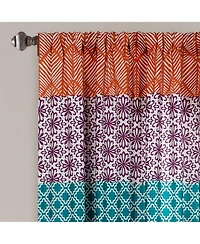 Lush Decor Bohemian Stripe Window Curtain Panels, Pair 52" W x 63" L