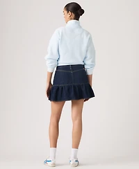 Levi's Women's Mid-Rise Flounce Mini Skirt