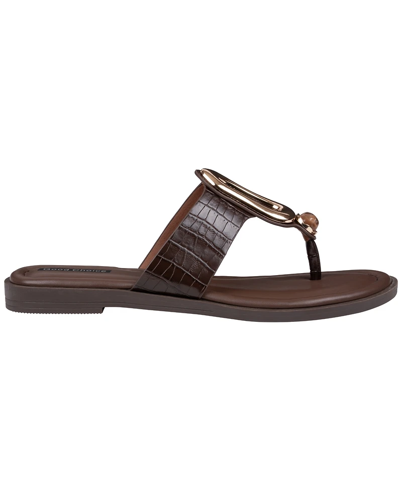 Gc Shoes Women's Evarie Hardware Flat Sandals