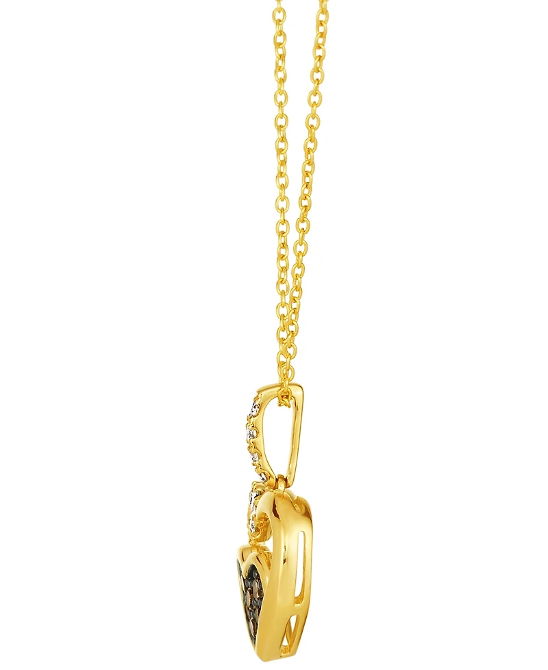 Le Vian Chocolate Diamonds (.13 ct. t.w.) and Nude Diamonds (.20 ct. t.w.) Pendant Necklace in 14k Honey Gold