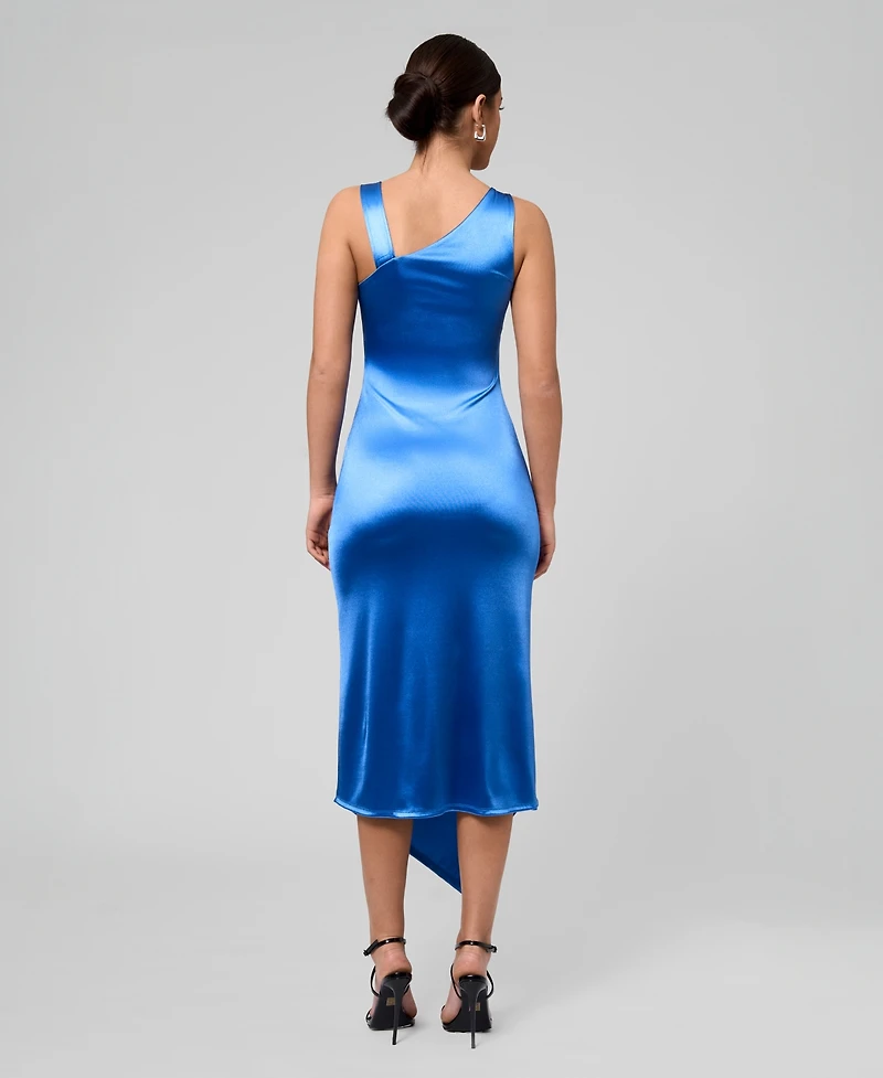 Rachel Roy Women's Asymmetrical Neck Midi Dress