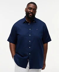 Tommy Hilfiger Men's Big & Tall Button-Front Short-Sleeve Shirt