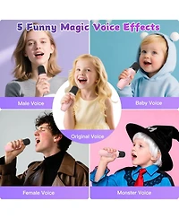 Ipason Kids Karaoke Machine: Portable Speaker & 2 Wireless Mics Top 2025 Birthday/Christmas Gift for Girls 3-12