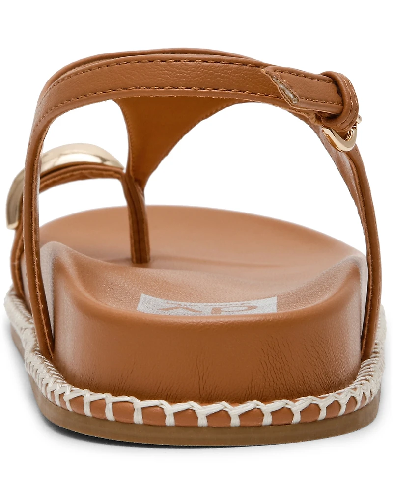 Dv Dolce Vita Women's Pacey Round Toe Ring Footbed Flat Sandals