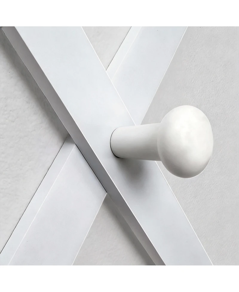 Yigii Expandable Dark Walnut Wood Coat Rack with 11 Hooks for Hats, Coats, and Accessories