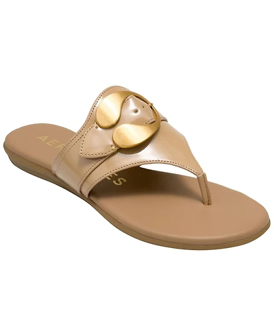 Aerosoles Women's Glam Slip-On Flat Sandals
