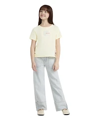 Levi's Girls' 7-16 Daisy Side Tie Round Neck Top