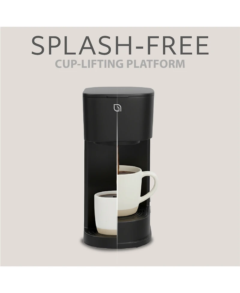 Willow Kitchen Compact Single Serve Coffee Maker - Compatible with K-Cup Pods Ground