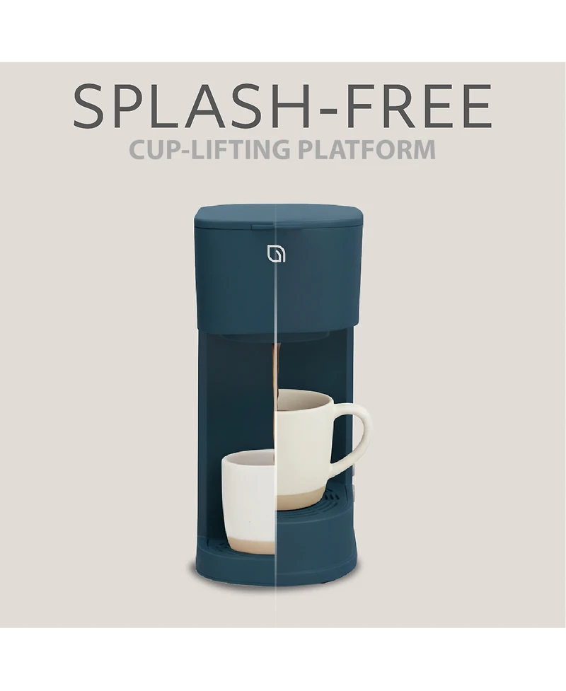 Willow Kitchen Compact Single Serve Coffee Maker - Compatible with K-Cup Pods Ground