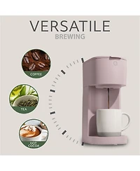 Willow Kitchen Compact Single Serve Coffee Maker - Compatible with K-Cup Pods Ground Coffee
