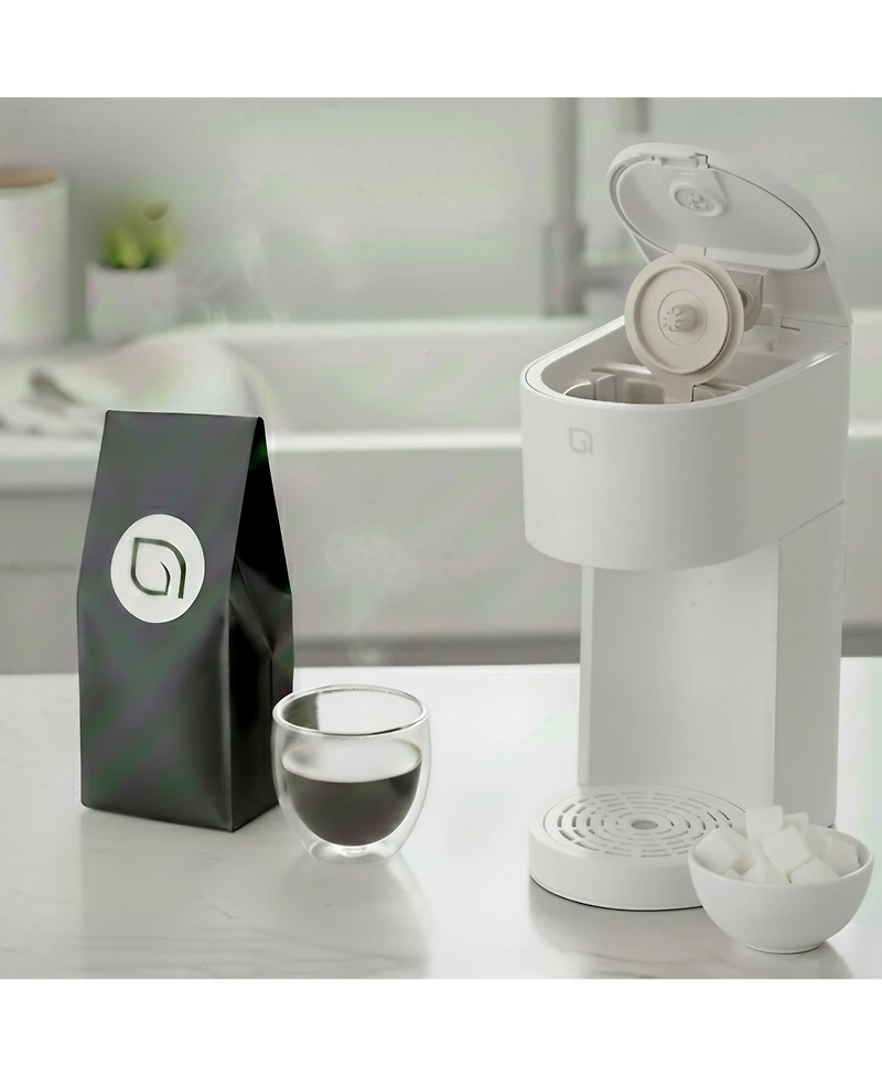 Willow Kitchen Compact Single Serve Coffee Maker - Compatible with K-Cup Pods Ground