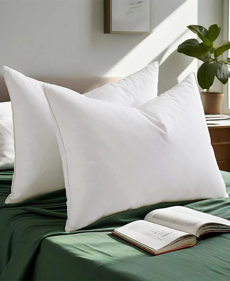 Unikome Medium Firm Goose Feather Down 2-Pack Pillows
