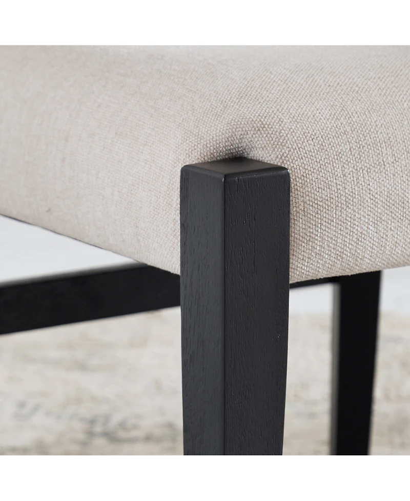 Abbyson Living Avery 38.1" 2 Piece Wood-Back Upholstered Counter Stools