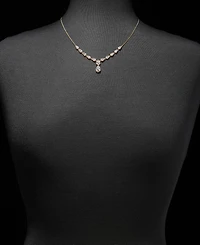 Givenchy Cubic Zirconia Lariat Necklace, 16" + 3" extender