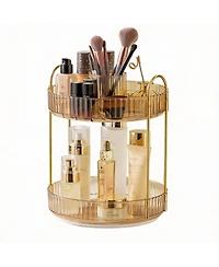 Yigii 360° Rotating 2-Tier Makeup Organizer for Vanity