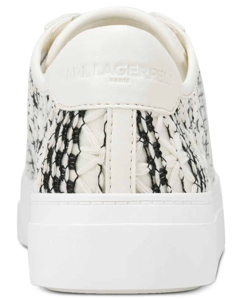 Karl Lagerfeld Paris Women's Caelan Crochet Round Toe Sneakers