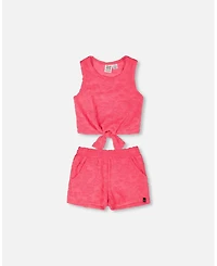 Deux par Big Girls Terry Tank Top & Shorts Set