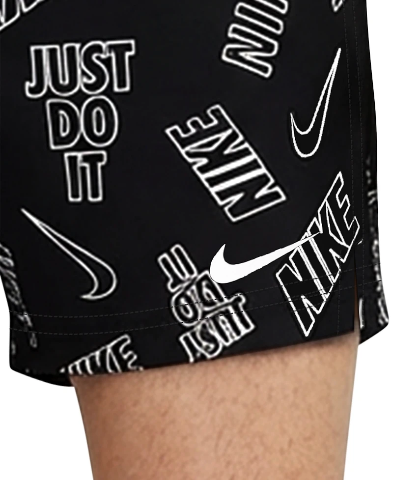 Nike Men's 5" Breaker Multi Logo Print Volley Swim Shorts