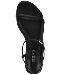 Nine West Women's Masow Almond Toe Strappy Flat Sandals