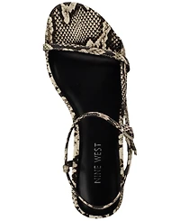 Nine West Women's Masow Almond Toe Strappy Flat Sandals
