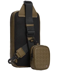 Tommy Hilfiger Men's Embossed Flag Sling Bag