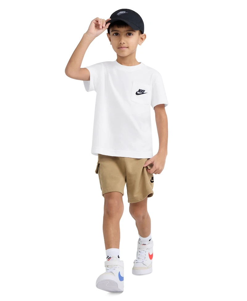 Nike Little Boys Pocket T-Shirt & French Terry Shorts, 2 Piece Set