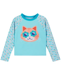 Andy & Evan Girls' 2T-5 Long-Sleeve Rash Guard Bottoms 2-Piece Set