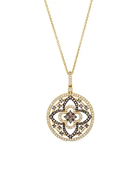 Le Vian Chocolate & Vanilla Diamond Pendant Necklace (1 ct. t.w.) in 14k Honey Gold