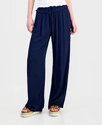 Kingston Grey Juniors' Smocked-Waist Soft Pants