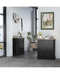 Gaomon Buffet Cabinet with Drawers, 28.8 in Sideboard Buffet Storage Cabinet with Shelves and Doors