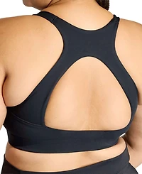 adidas Plus-Size Optime Workout 3-Stripes Sports Bra