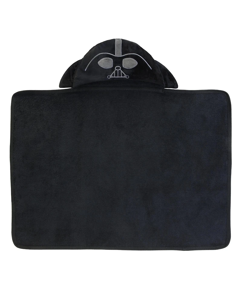 Lambs & Ivy Baby Boys Star Wars Darth Vader Black Luxury Cotton Hooded Bath Towel