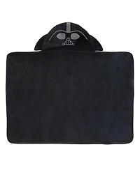 Lambs & Ivy Baby Boys Star Wars Darth Vader Black Luxury Cotton Hooded Bath Towel