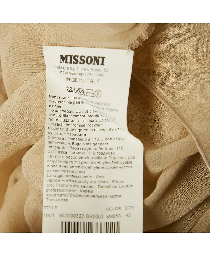 Pre-Owned Missoni Women's Multicolor Patterned Lurex Knit High Low Dress