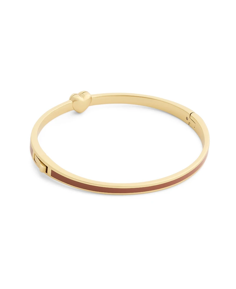 Coach Light Green Signature C Heart Enamel Bangle Boxed Bracelet