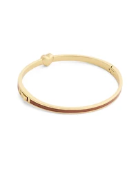 Coach Light Green Signature C Heart Enamel Bangle Boxed Bracelet