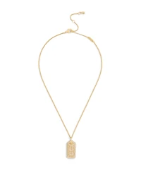 Coach Gold Plated Hangtag Pendant Necklace