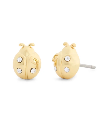 Coach Faux Stone Ladybug Stud Earrings