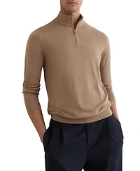 Reiss Men's Blackhall Merino Wool Half-Zip Funnel Neck Sweater