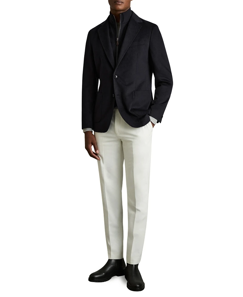 Reiss Men's Tailored-Fit Single-Breasted Blazer With Gilet Insert