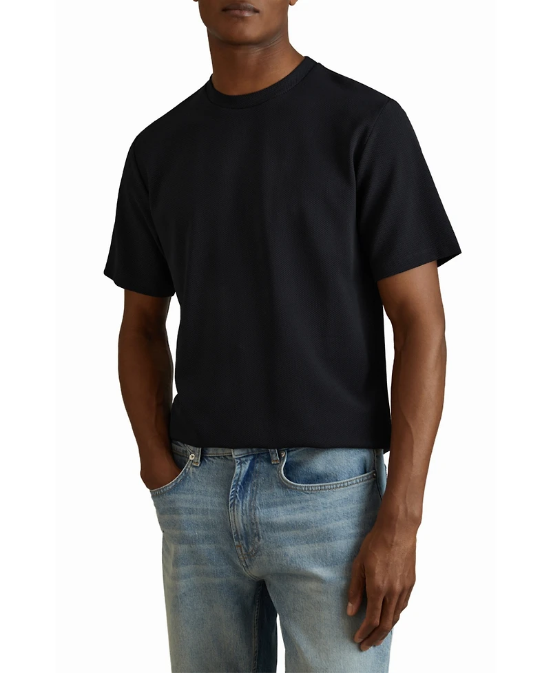 Reiss Men's Textured Crew-Neck T-Shirt